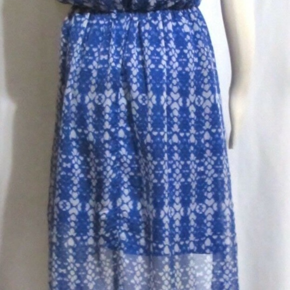 NEW Ladies CATO Blue & White Asymmetrical Dress M - Picture 6 of 7